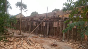 Completed Holy Trinity High School building in Uganda